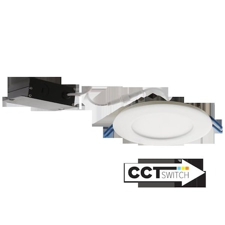 Elco Lighting 4 Ultra Slim LED Round Panel Light with 5-CCT Switch" ERT412CT5BZ